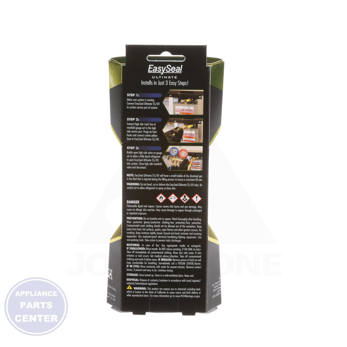 EasySeal Ultimate SS/UV 4050-21 - Side view with UV dye and sealing capabilities
