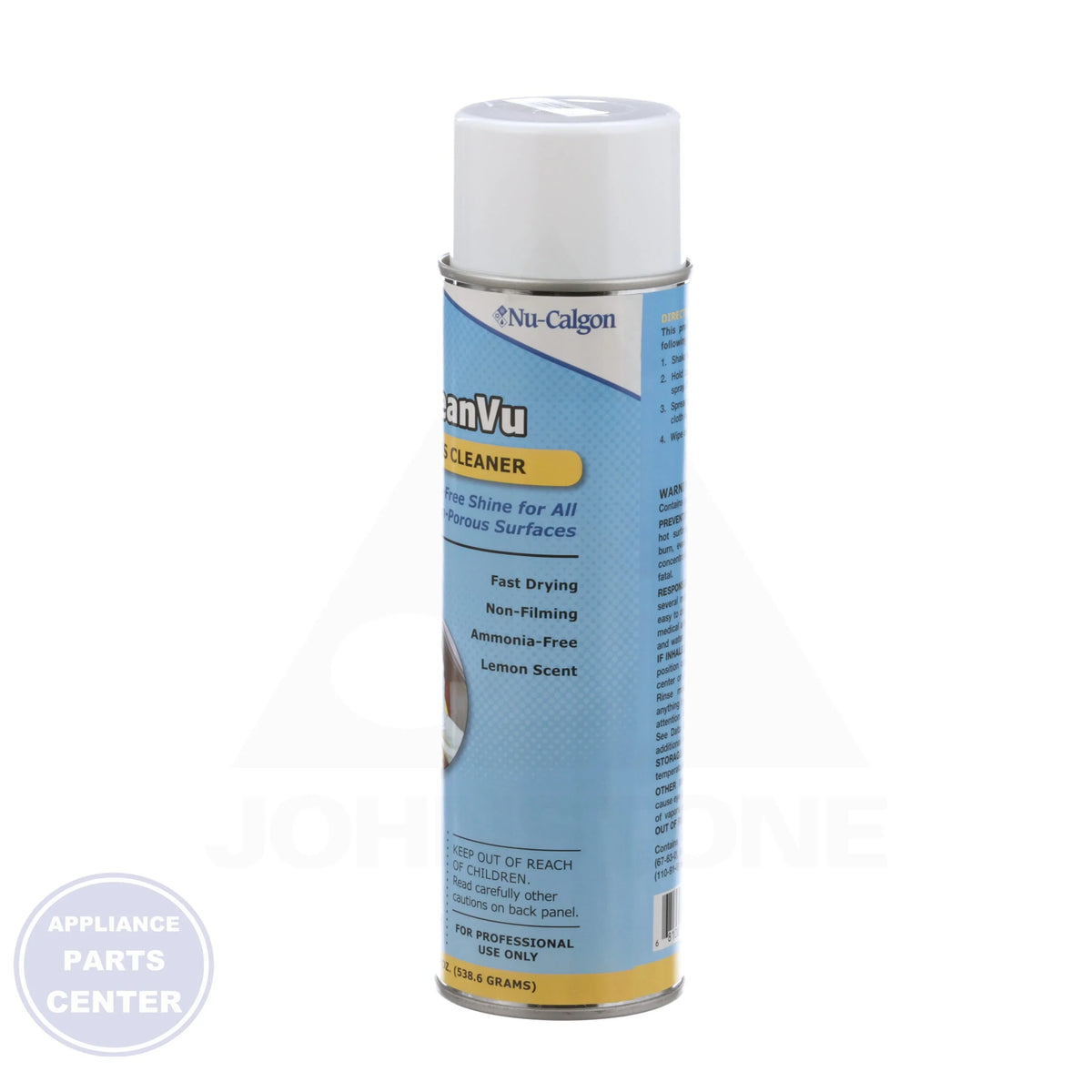 CleanVu Aerosol Glass Cleaner 4081-85 - Detailed view of ammonia-free formula