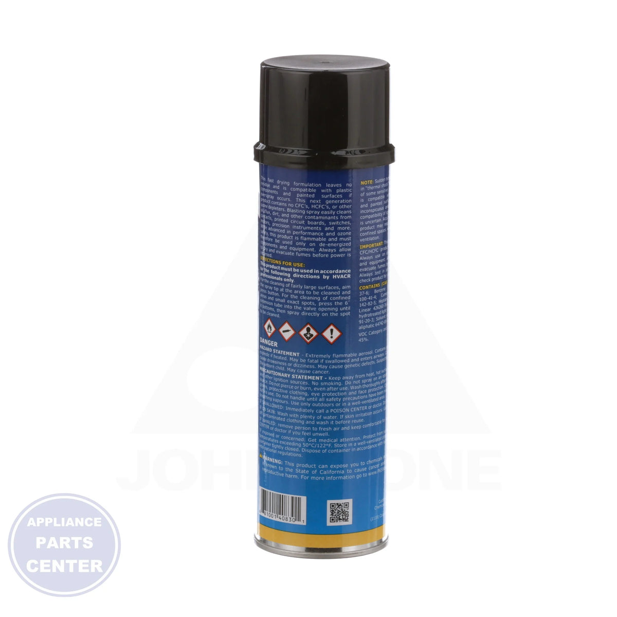 Electrical Contact Cleaner Aerosol 4082-03 - Side view with precision instrument care specs