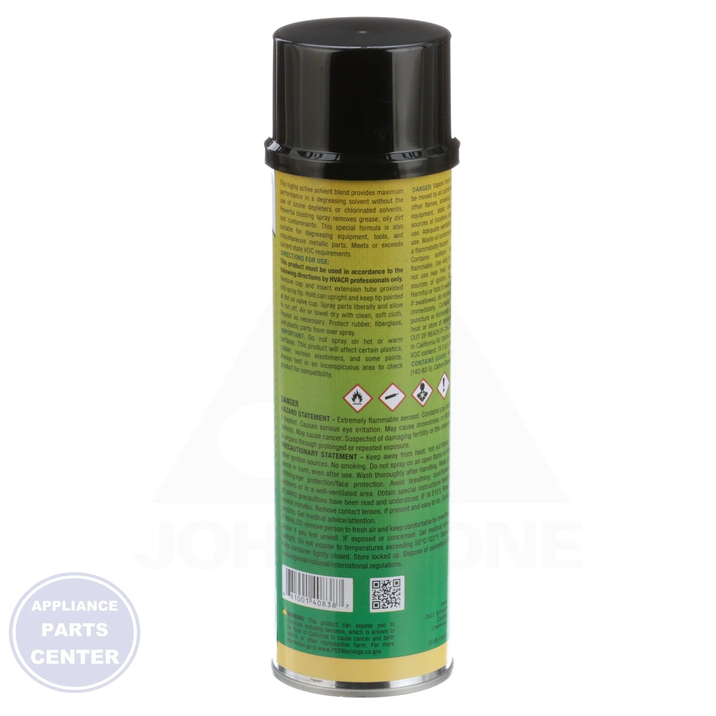 Degreasing Solvent-Lv Aerosol 4083-83 - Side view with maximum cleaning performance specifications