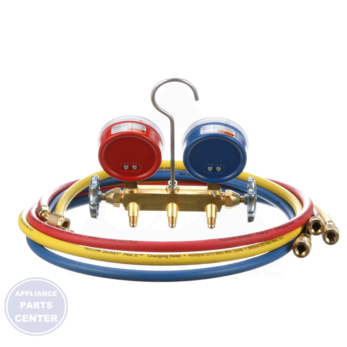 Series 41 2-Valve Manifold 41211 - Side view with 2-1/2" gauges