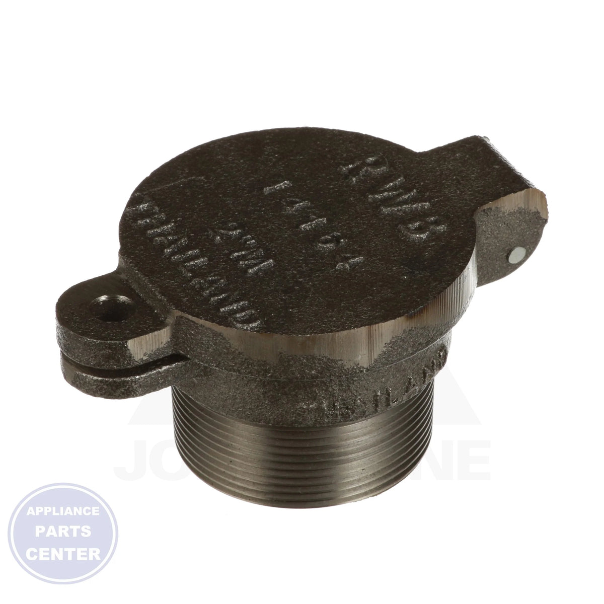 Hinged Fill Cap 4164 - Side view with 2" Male NPT connection