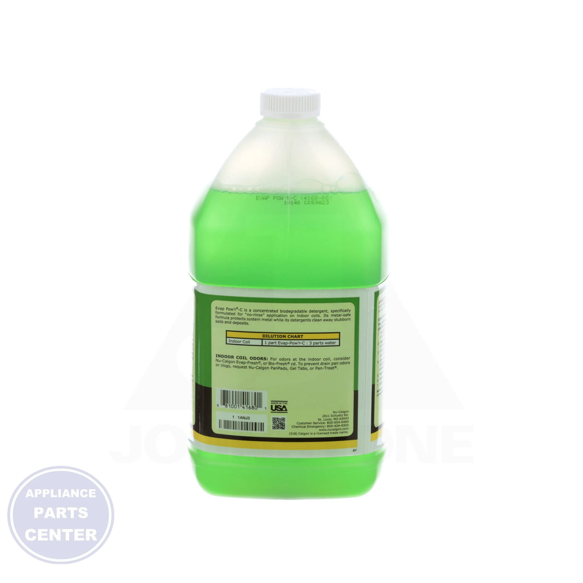 Evap Pow'r® Coil Cleaner 4168-08 - Side view with 1 Gallon size