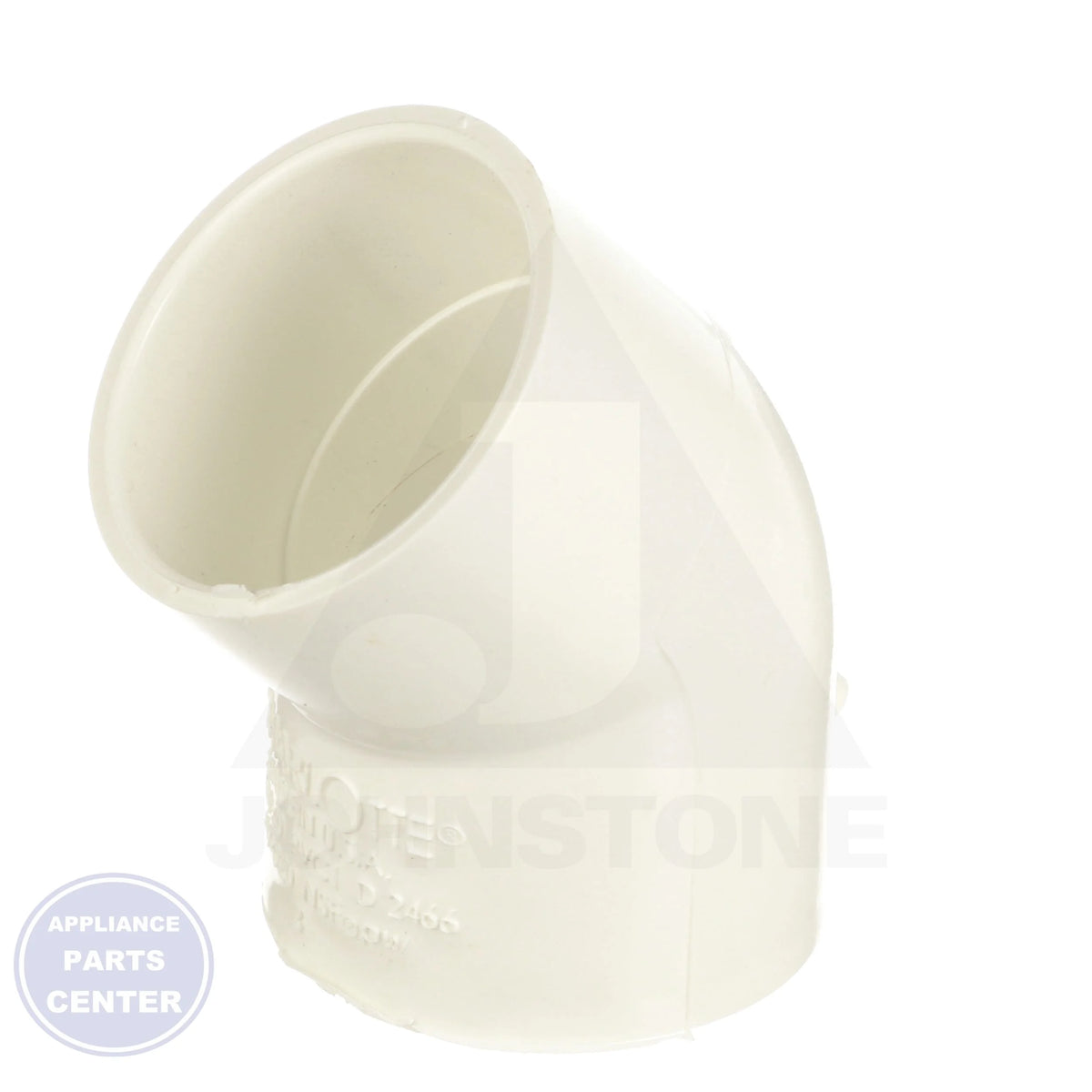 2 x 2 PVC SLIPxSLIP 45 Elbow 417-020 - Detailed view of size and PVC type