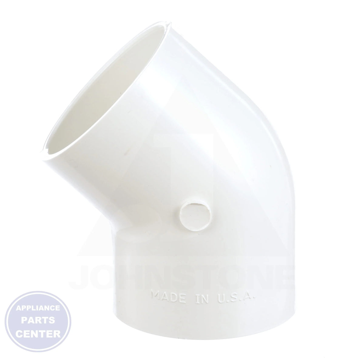 3 x 3 PVC SLIPxSLIP 45 Elbow 417-030 - Detailed view of SCH 40 PVC material