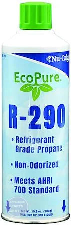 [Brand] EcoPure R290 Hydrocarbon Refrigerant 4175-21 - Main view showing tank size for [specific models]