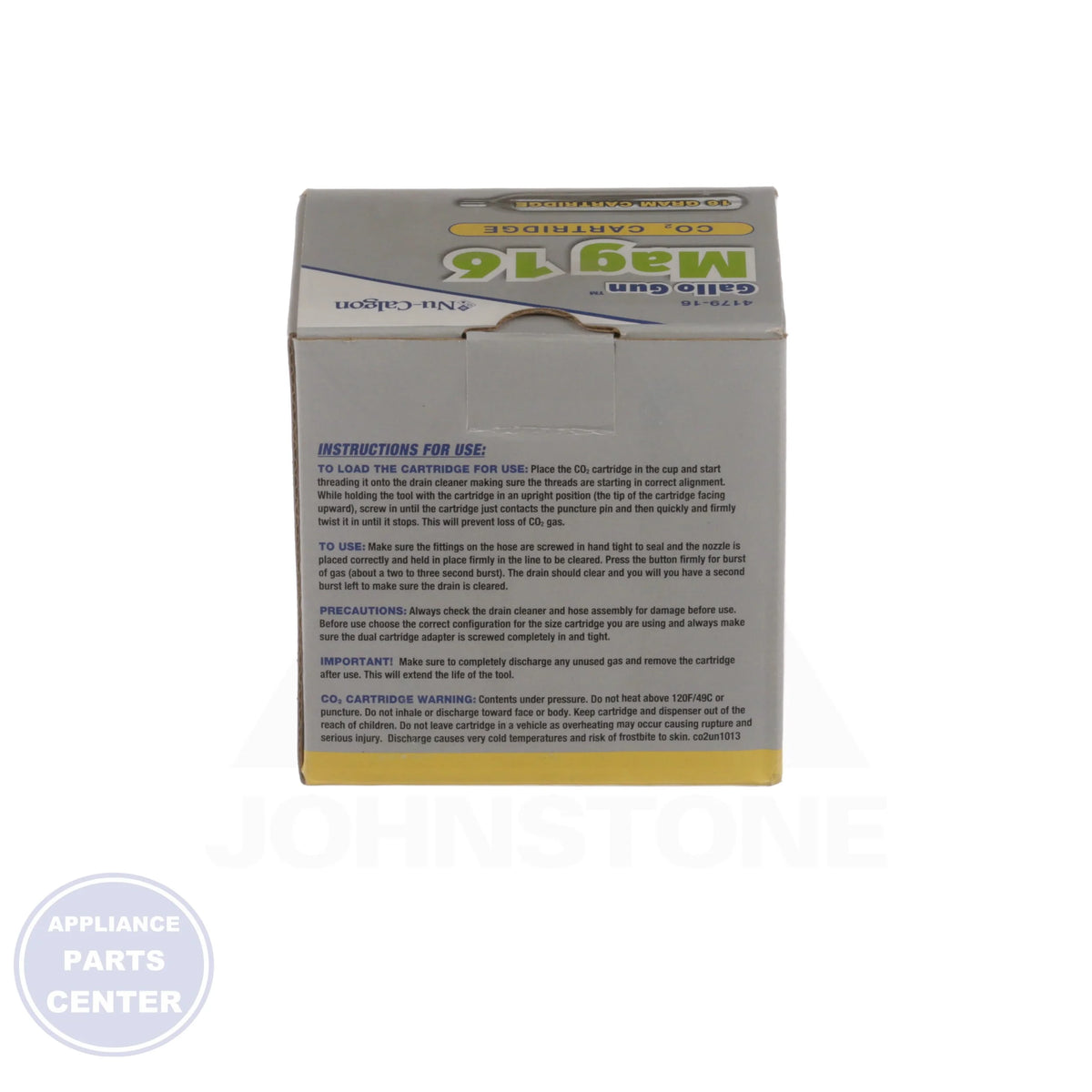 CO2 Cartridge 16 Grams 4179-16 - Side view with 16g capacity