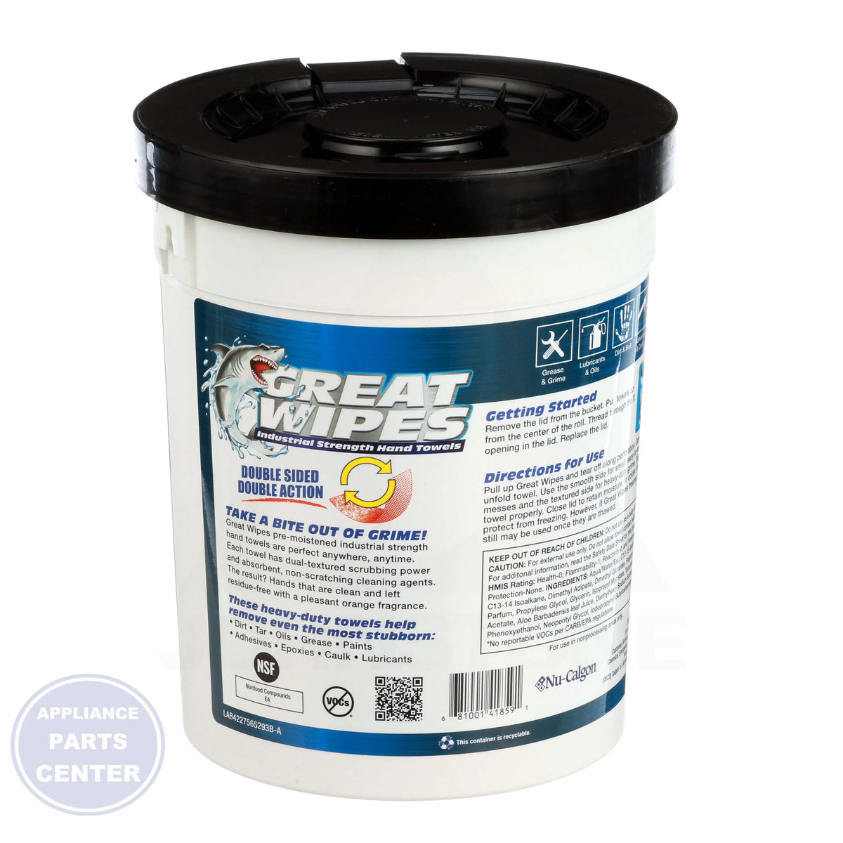[Great] [Wipes] [4185-75] - Side view with waterless and heavy-duty features
