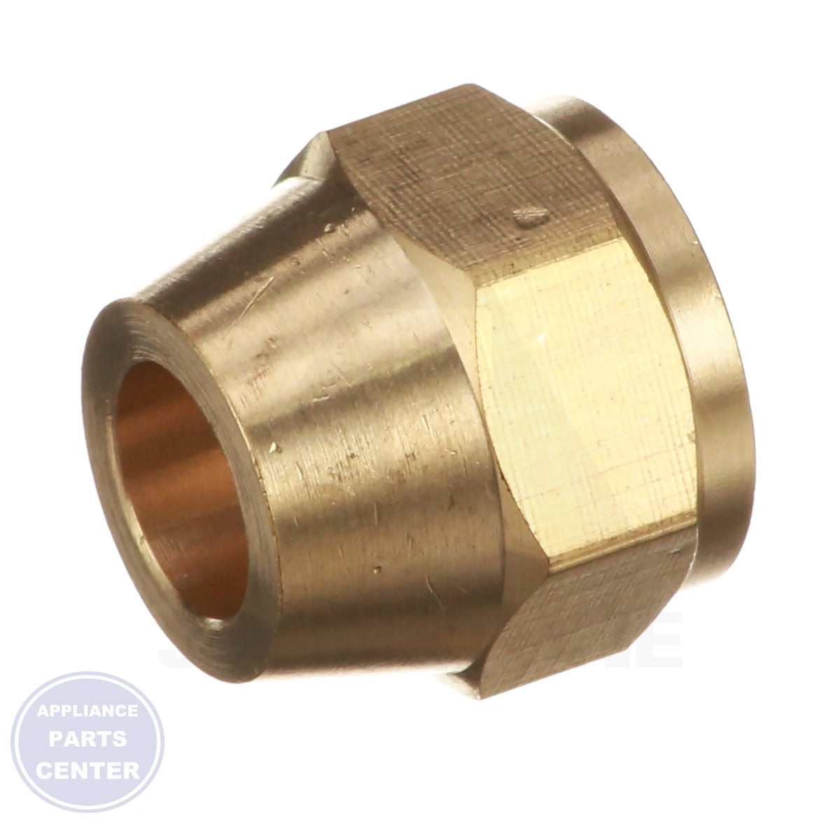 3/8 SHORT FLARE NUT 41S-6 - Side view with 3/8" SAE measurements