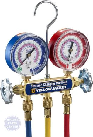 R32/R410A/R454B Manifold 42036 - Main view showing durable brass body for efficient pressure control