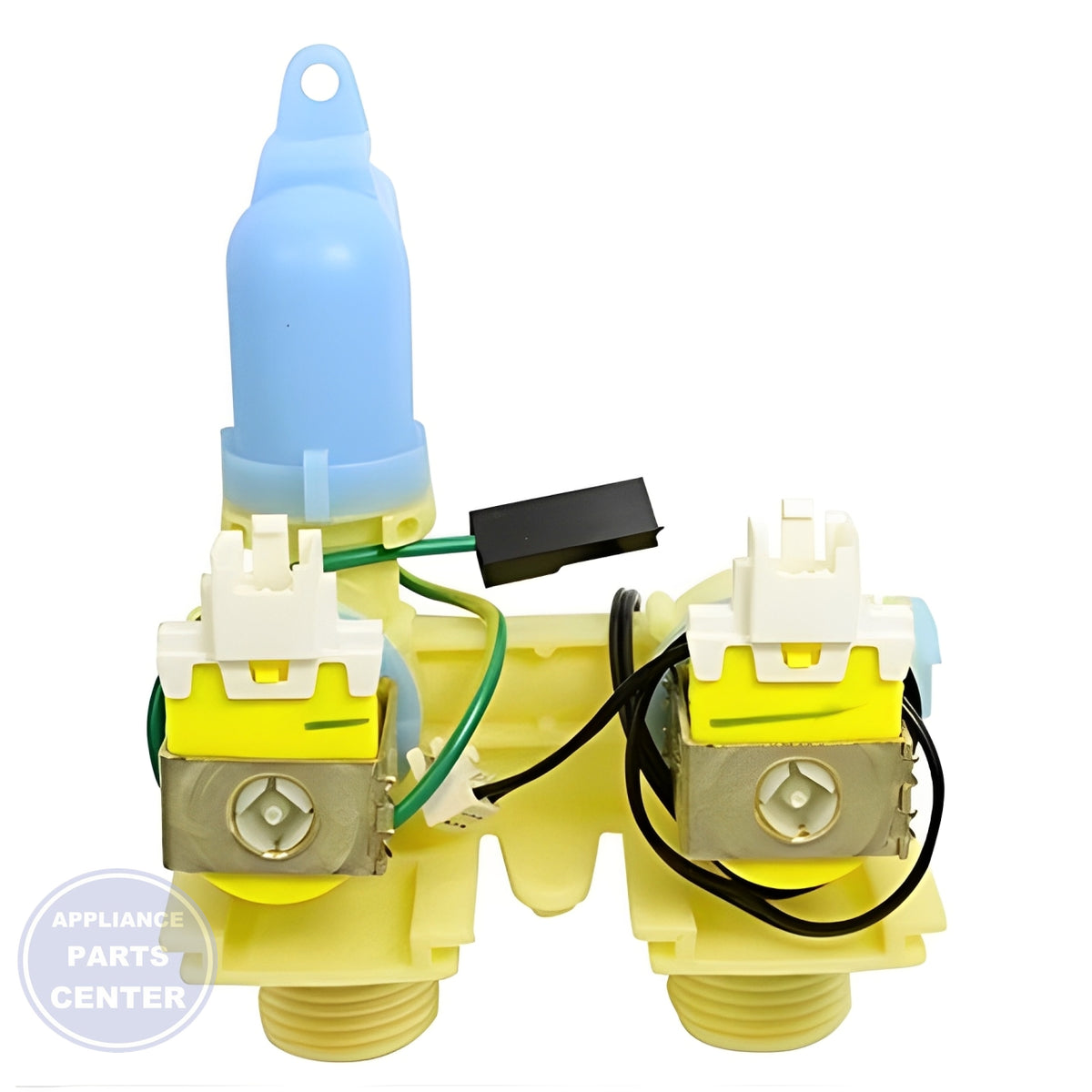 AUTOMATIC WASHER VALVE INLET - Side view with precise technical specs