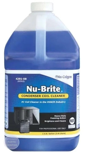 NUC NU-BRITE 4 X 1 GAL. CS. - Installation in NUC Air Conditioner showing application points