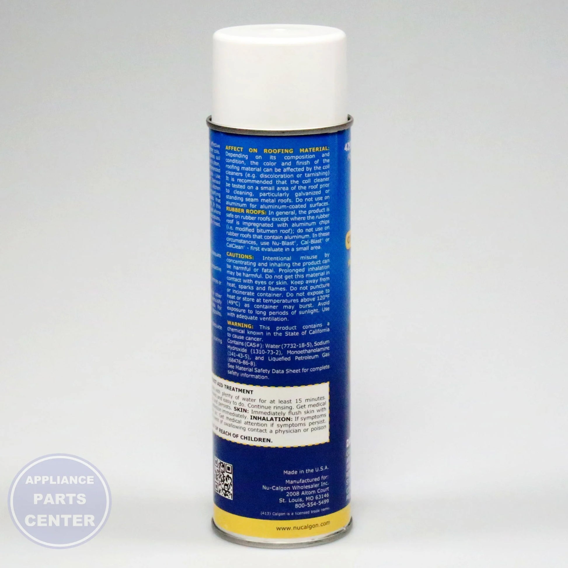 NUC NU-BRITE AEROSOL 4291-18 - Detailed view of efficient cleaning formula