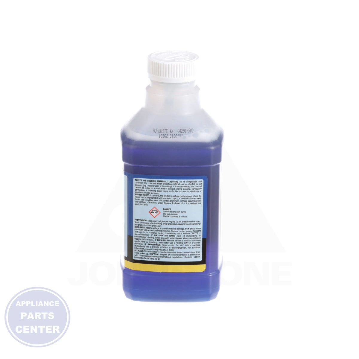 Nu-Brite 4X Concentrate Coil Cleaner 4291-90 - Side view with efficient cleaning specs