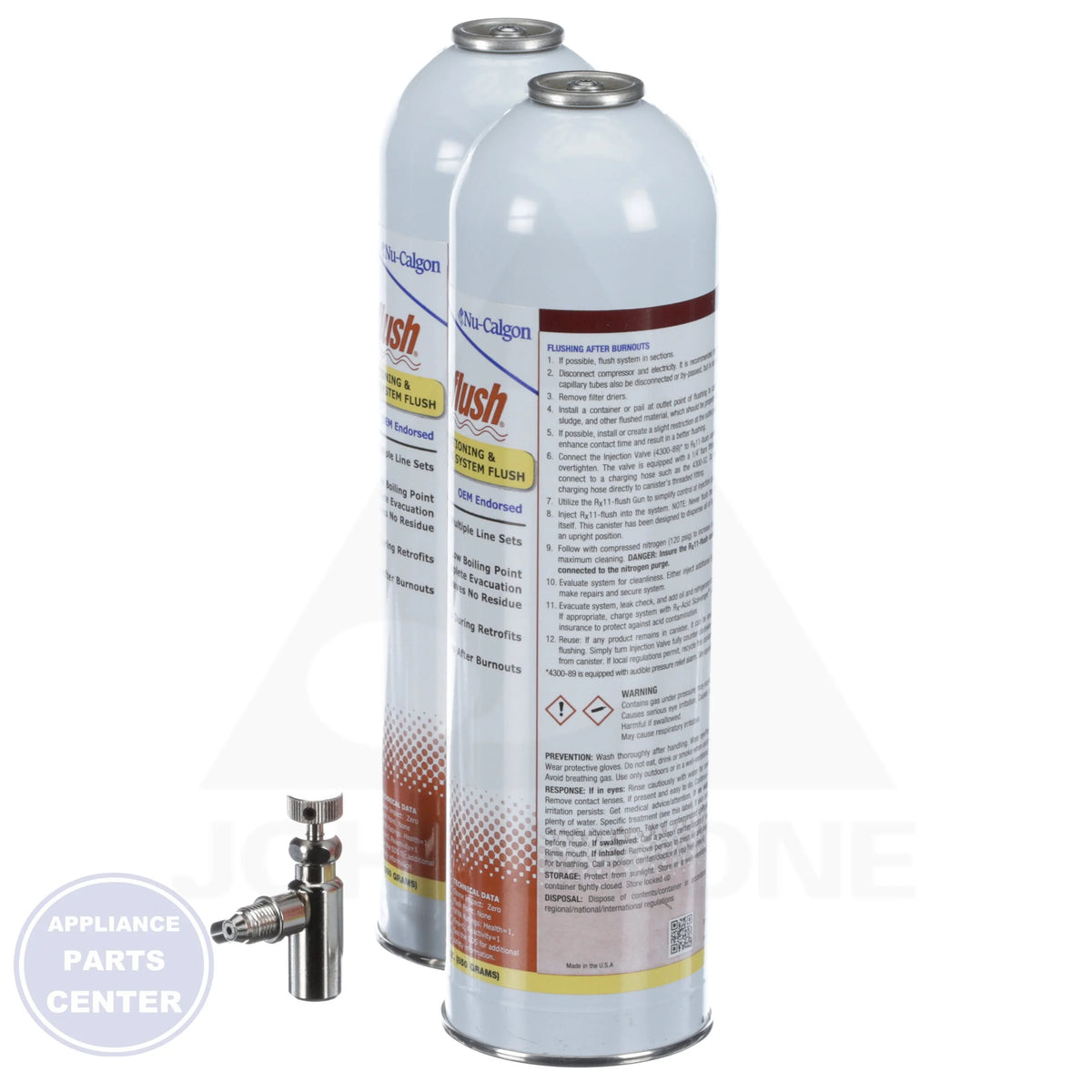 Rx11® flush 2+1 Display Pack 4300-10 - Detailed view of flushing capability