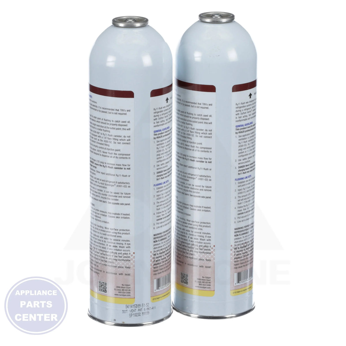 Rx11® flush 2+1 Display Pack 4300-10 - Side view with 2 Lb. Canisters