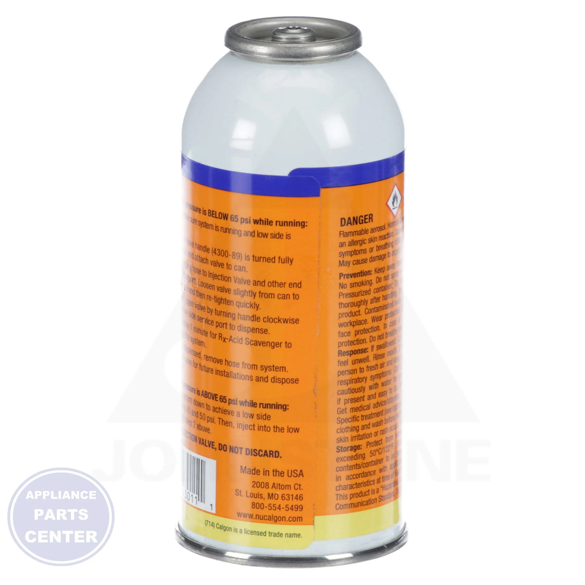 Rx-Acid Scavenger™ Pressurized 4301-05 - Side view with 3.8 Oz. aerosol capacity