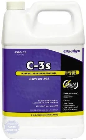 Refrigeration Oil C-3 4303-07 - Main view showing ISO 32 viscosity for B80-920 models