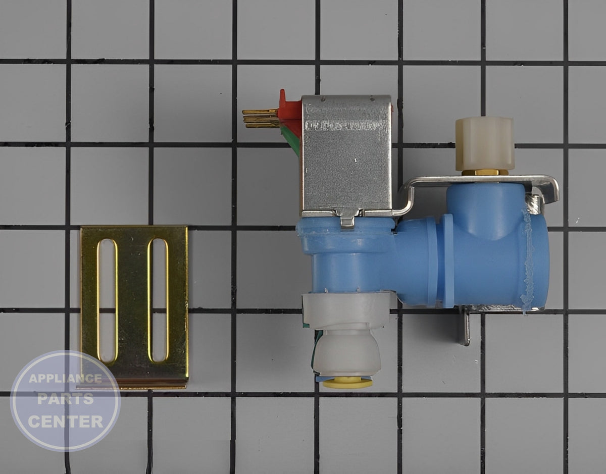 WHIRLPOOL DUAL WATER INLET VALVE 4318046 - Detailed view of valve & float assembly