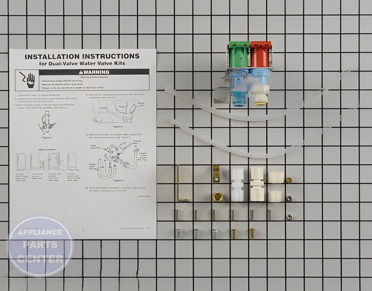 WHIRLPOOL DUAL WATER INLET VALVE 4318046 - Main view showing valve & float for WPL Refrigerators