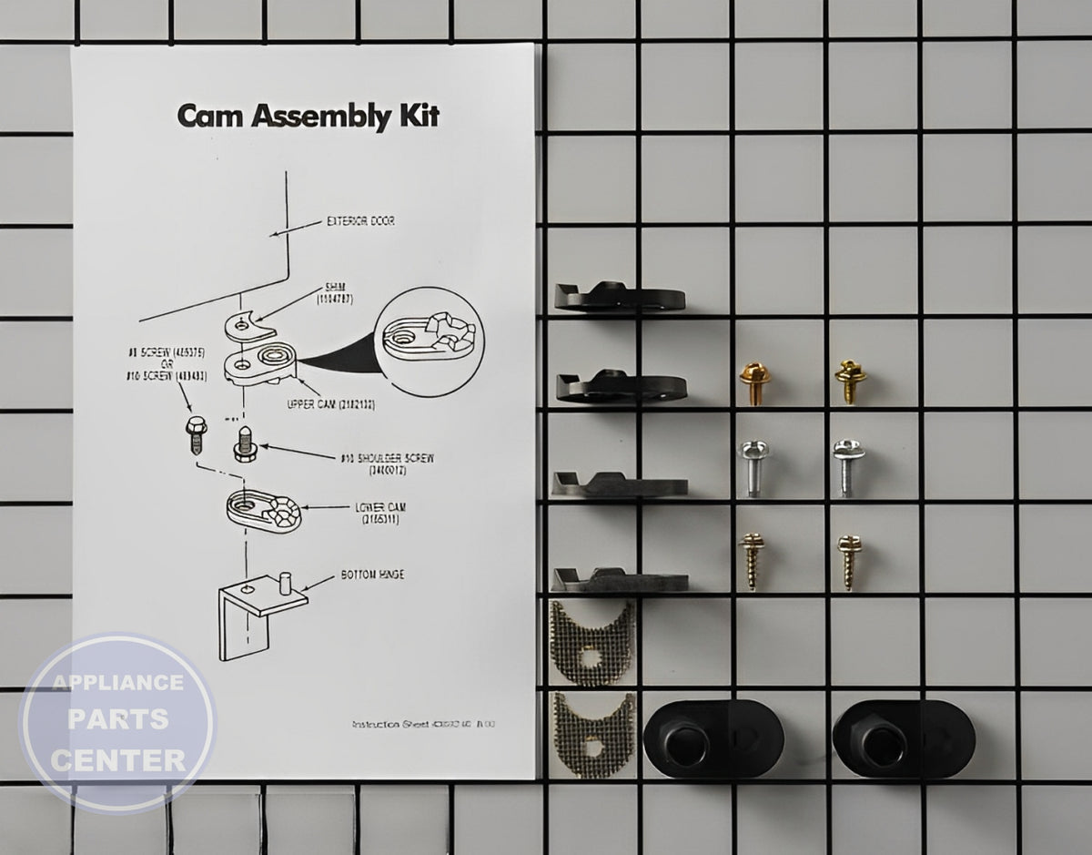 WHIRLPOOL REFRIGERATOR DOOR CLOSURE CAM KIT 4318165 - Detailed view of reliable door closure mechanism