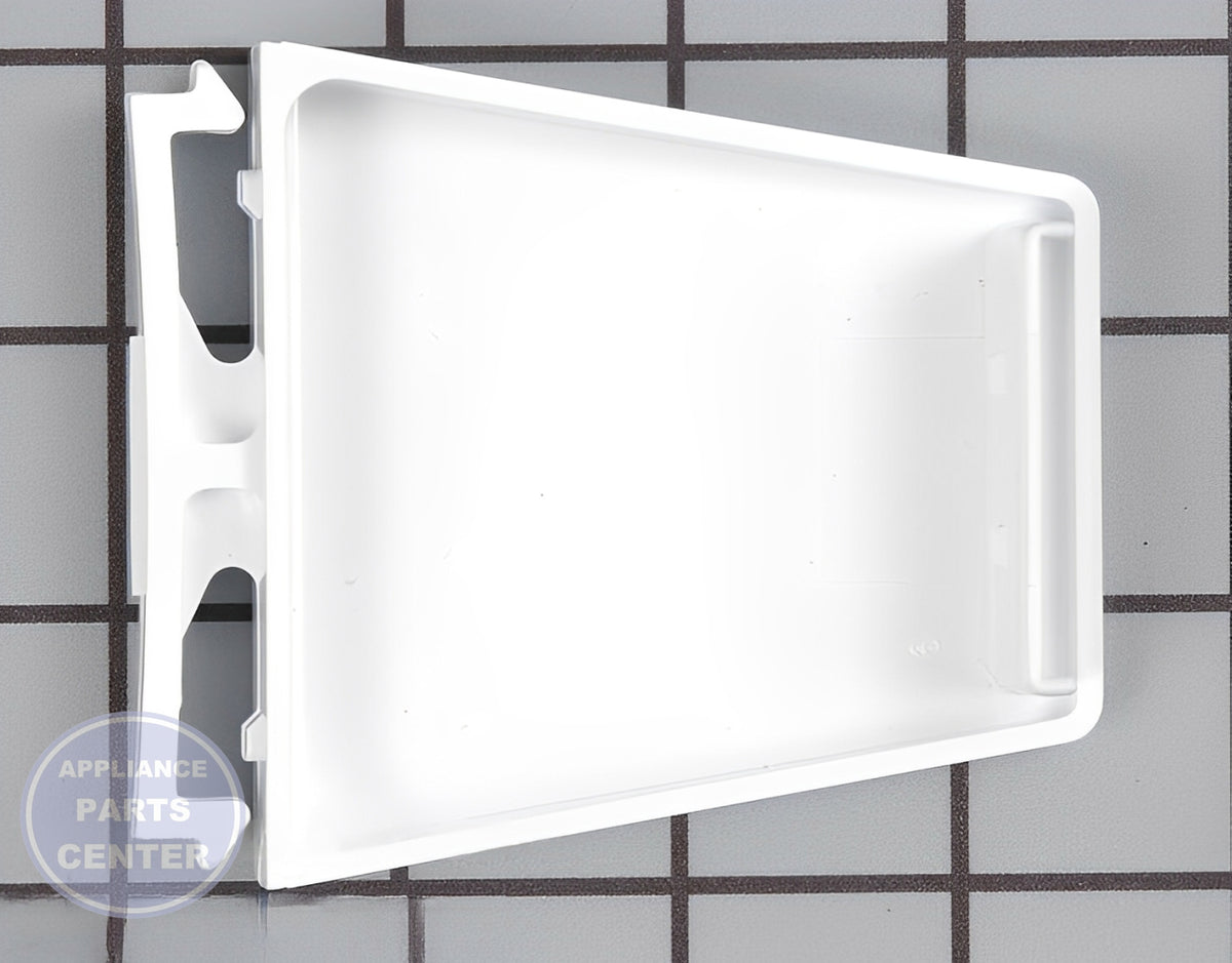 WHIRLPOOL REFRIGERATOR SHELF BAR ENDCAP KIT 2 PACK - Side view with 10 lbs weight capacity