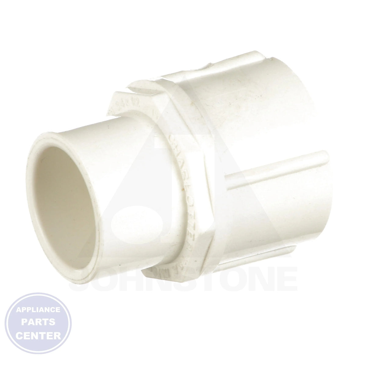 3/4 x 1/2 PVC FPTxSLIP Adapter 435-074 - Side view with 1/2" x 3/4" measurements