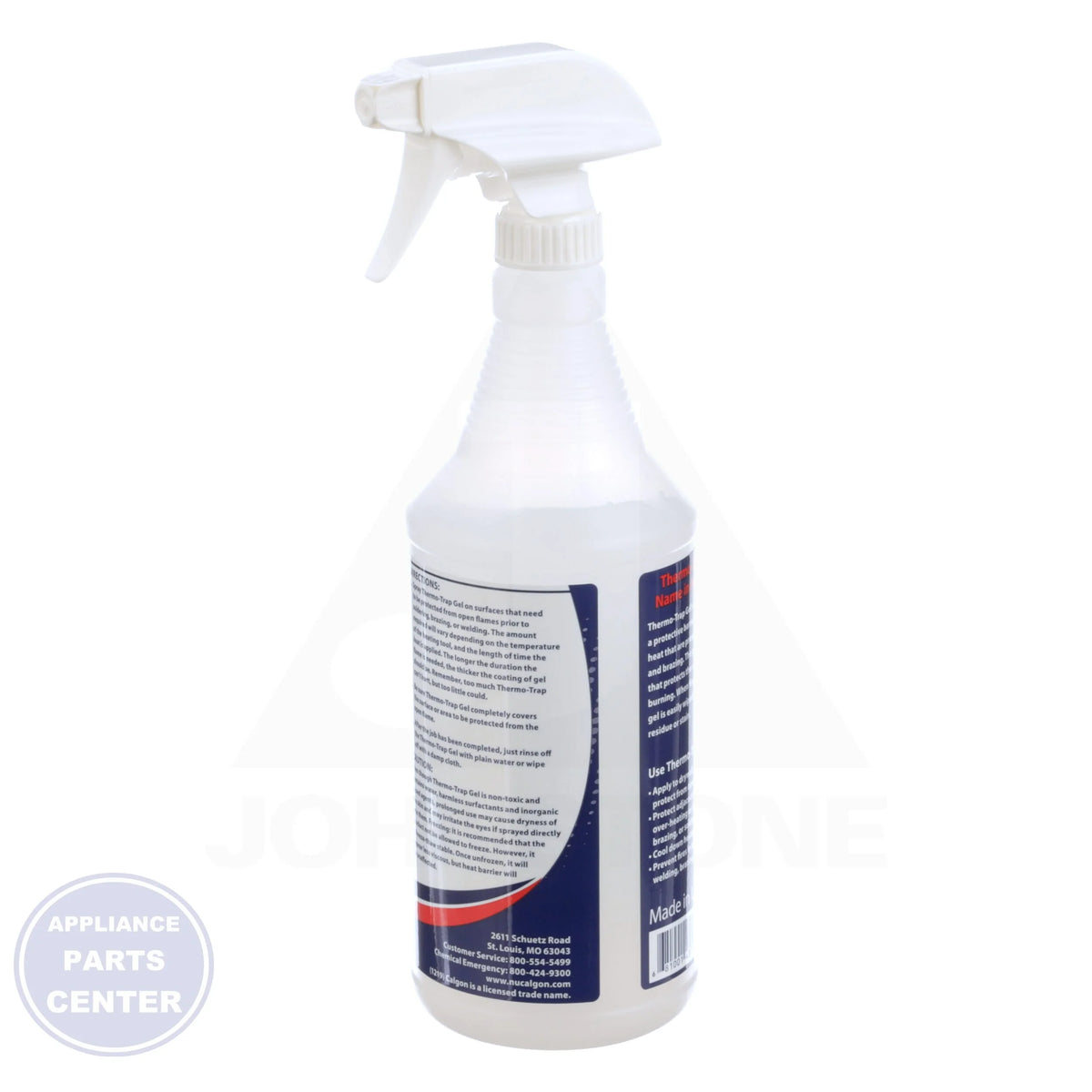 Thermo-Trap® Gel Spray 4371-32 - Side view with 32 oz gel specs