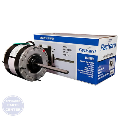 PACKARD CONDENSER FAN MOTOR 43733 - Side view with 5 5/8" size and technical specs