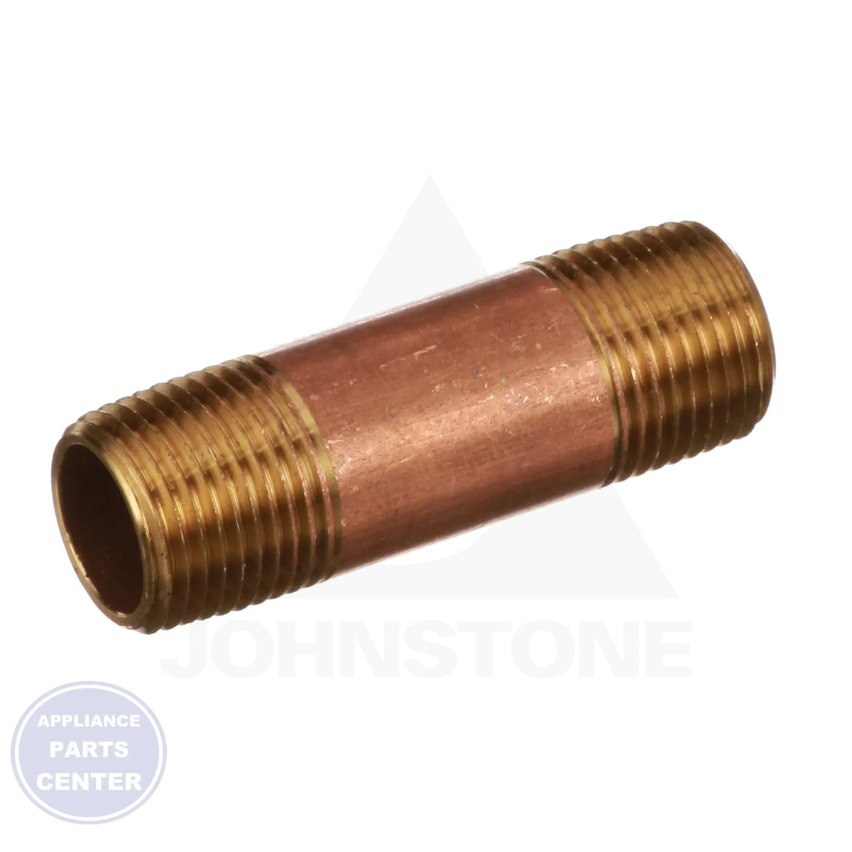 3/8" X 2" Brass Nipple 4385010820 - Side view with 3/8" x 2" measurements