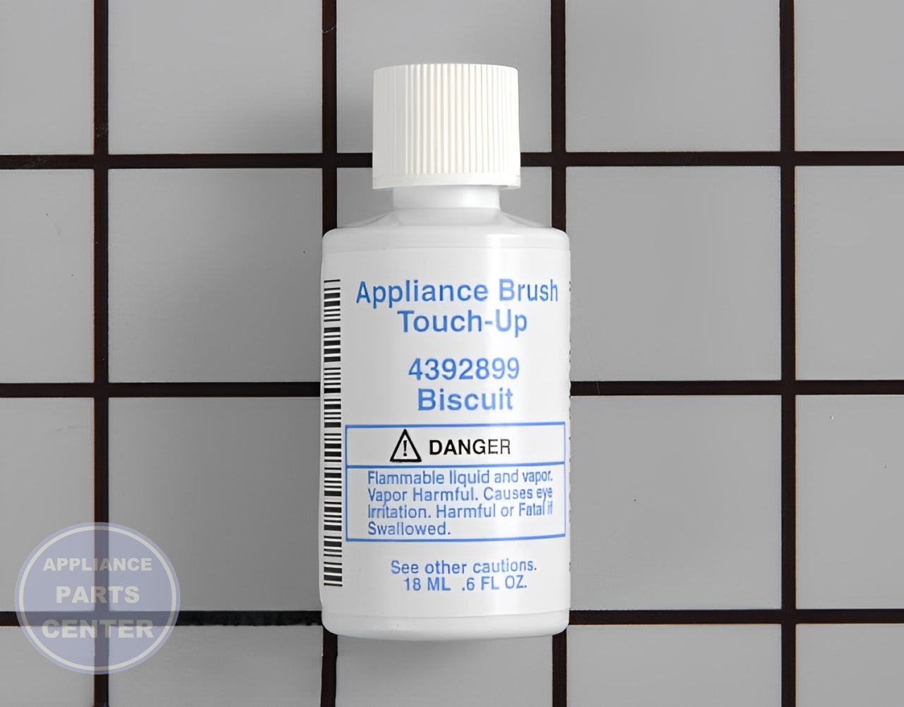 WHIRLPOOL REFRIGERATOR BISCUIT TOUCH-UP PAINT 4392899 - Main view showing seamless touch-up for various models
