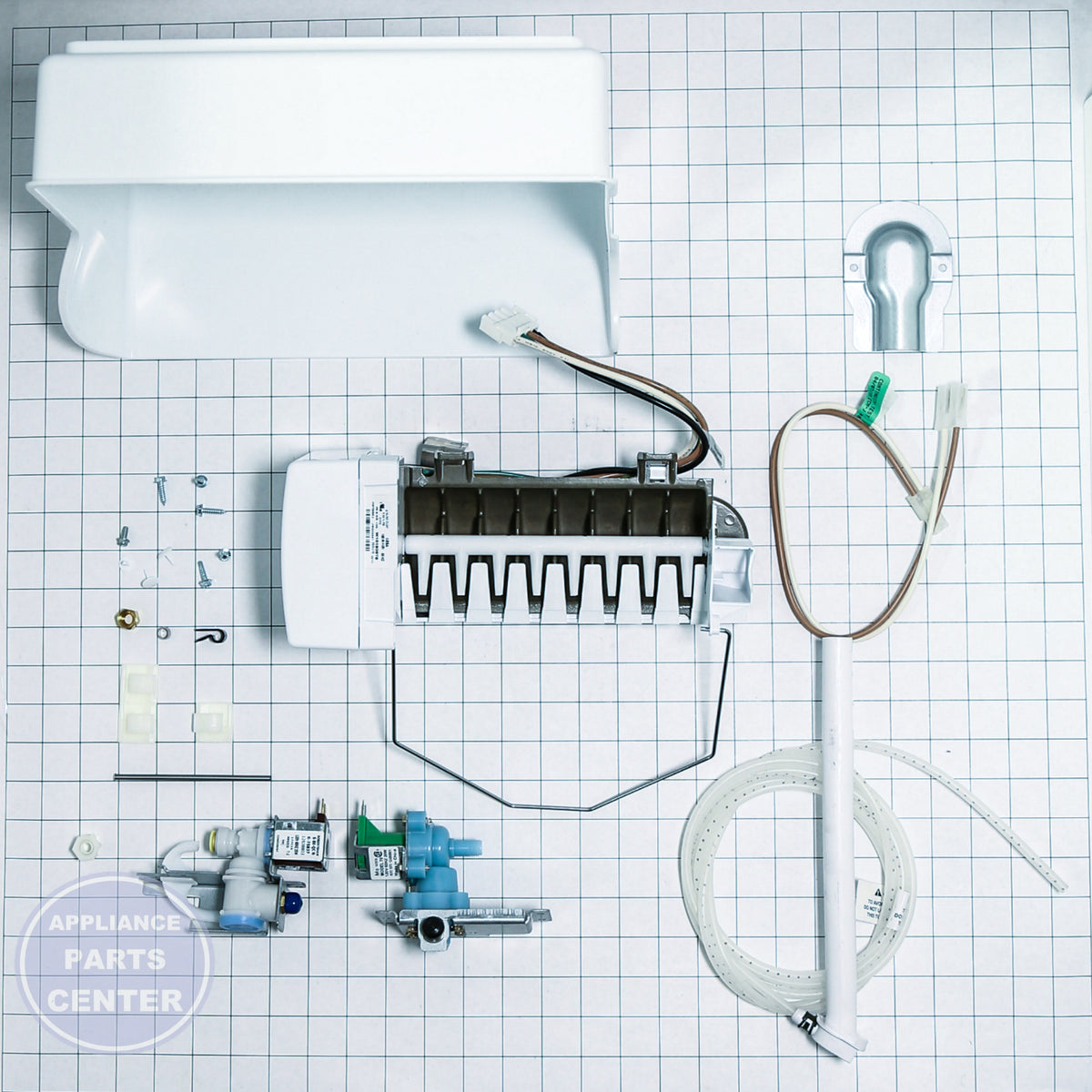 WPL ICEMAKER KIT 4396418 - Installation in 1165801A showing key mounting points