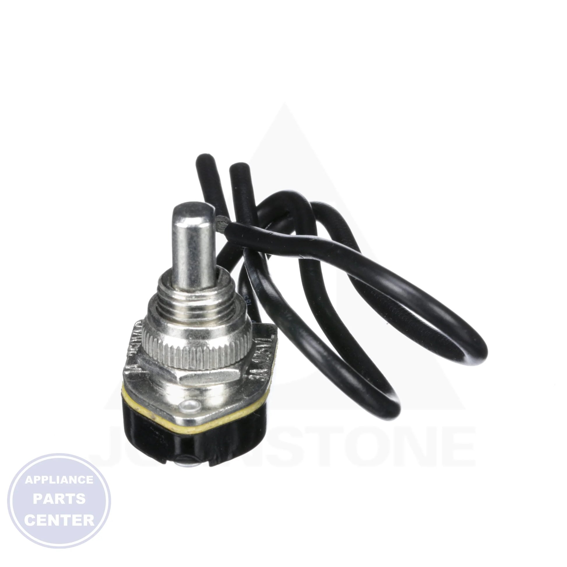 On-Off Push-Push Switch 449NP-BOX - Detailed view of two wire leads