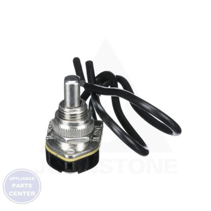 On-Off Push-Push Switch 449NP-BOX - Detailed view of two wire leads