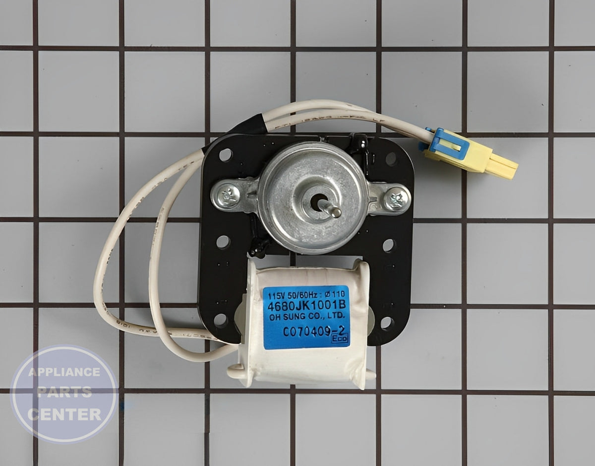 Condenser Fan Motor 4680JK1001B - Detailed view of 500 RPM motor specifications