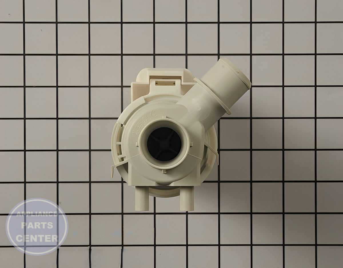 LG WASHER DRAIN PUMP ASSEMBLY 4681EA1007A - Installation in LG model illustrating key mounting points