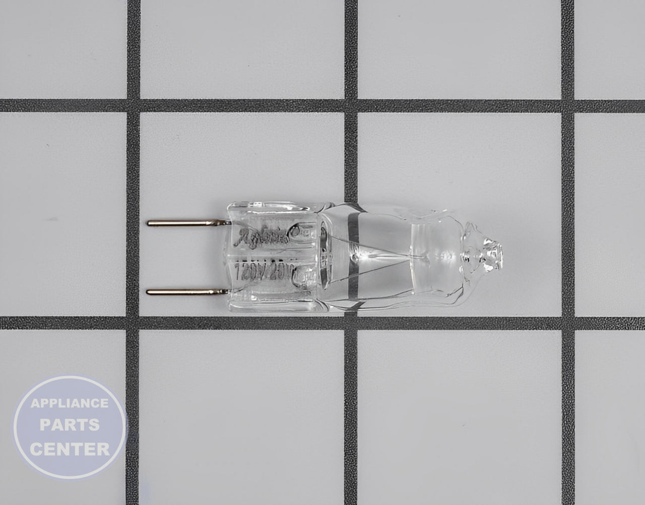 SAMSUNG HALOGEN LIGHT BULB 20W 120V 2-PIN G8 8MM BASE - Main view showing bright illumination for SMG models