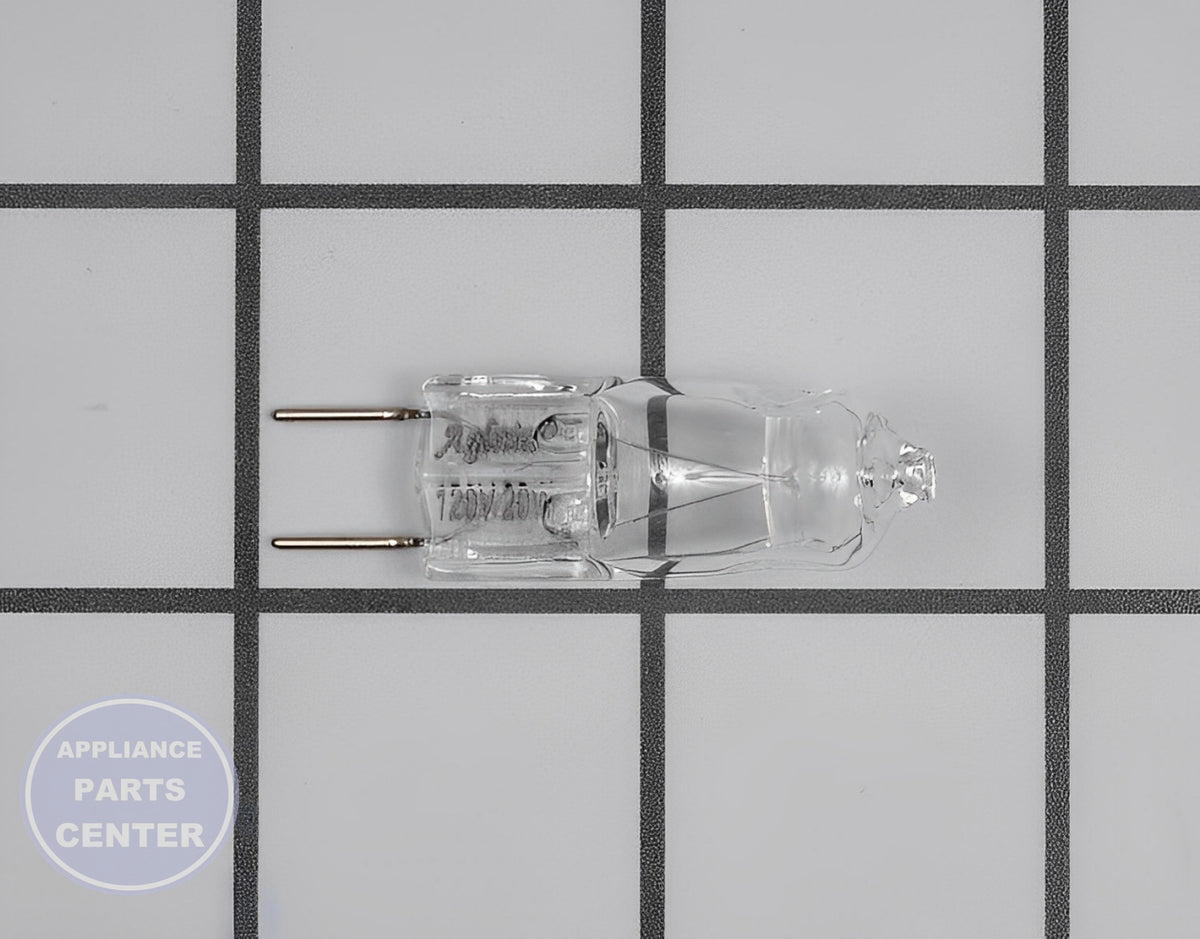 SAMSUNG HALOGEN LIGHT BULB 20W 120V 2-PIN G8 8MM BASE - Main view showing bright illumination for SMG models