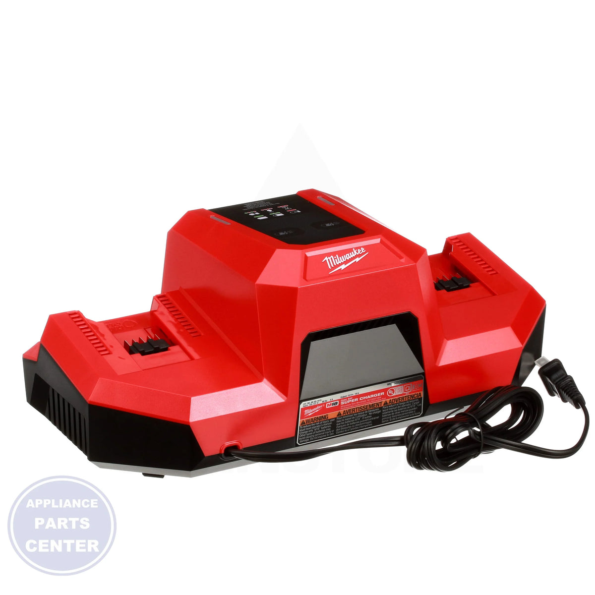 M18™ Dual Bay Simultaneous Super Charger 48-59-1815 - Side view with high-speed cooling technology