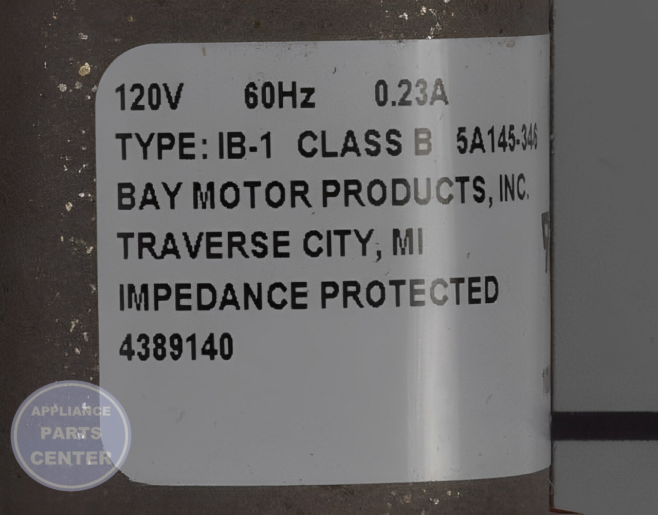 WHIRLPOOL REFRIGERATOR EVAPORATOR FAN MOTOR KIT 482731 - Side view with reliable performance specs