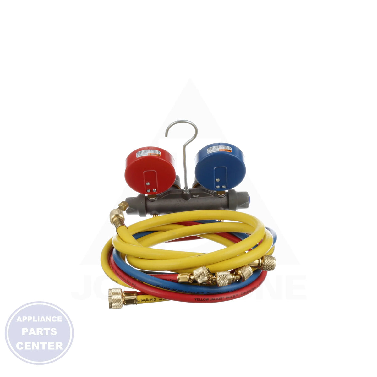 R22/R404A/R410A Manifold 49967 - Side view with 3-1/8" gauge