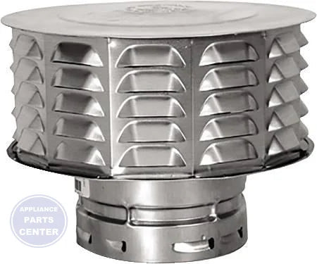 [Brand] 4" B-Vent Round High Wind Cap 4ECW - Main view showing snap-lock connection for [specific models]