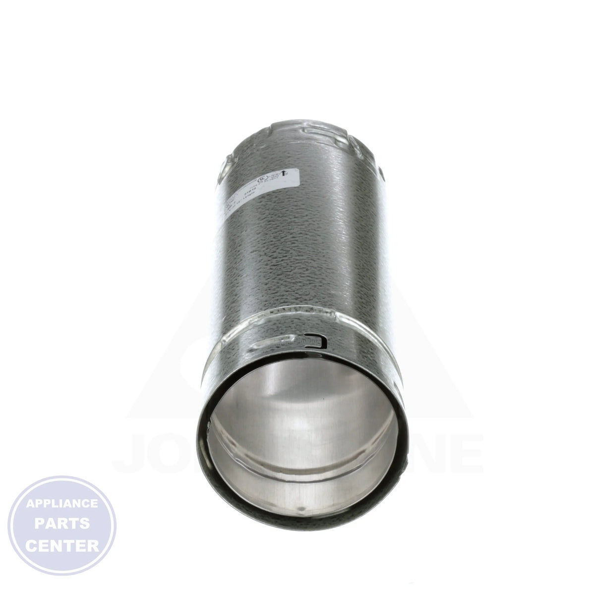 B-Vent Pipe 4M12 - Detailed view of aluminum flue with galvanized casing