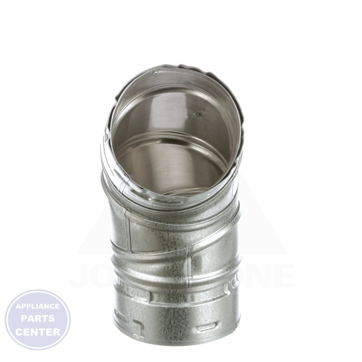 4" B-Vent 90 Elbow 4M90 - Detailed view of aluminum flue and galvanized casing