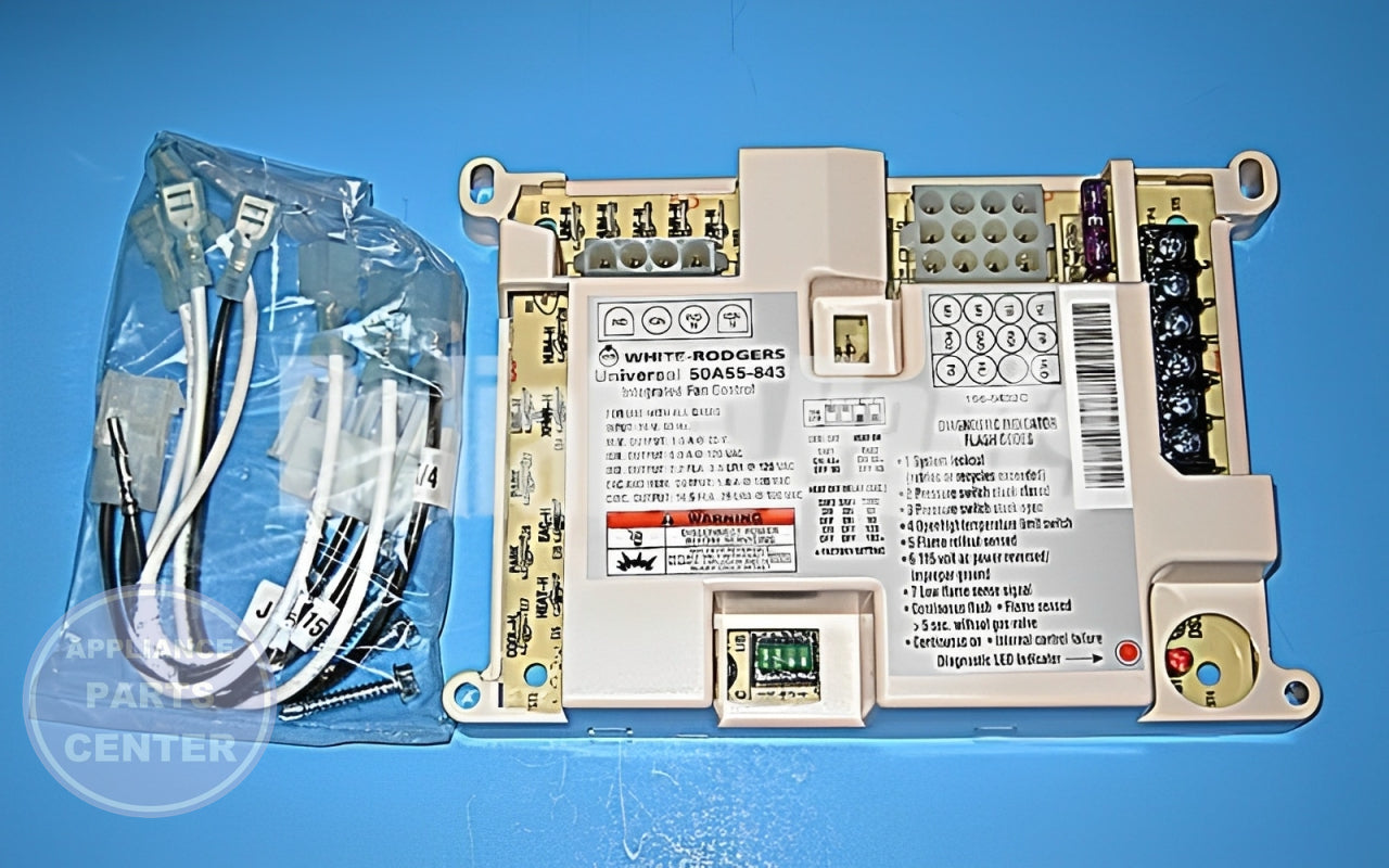 WHITE-RODGERS CONTROL BOARD 50A55-843 - Installation in WRI Undefined model showing key mounting points