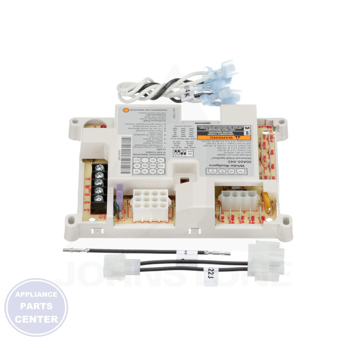 Universal Nitride Ignition Integrated Furnace Control 50A65-843 - Side view with 25VAC input voltage and 0.45A maximum input current