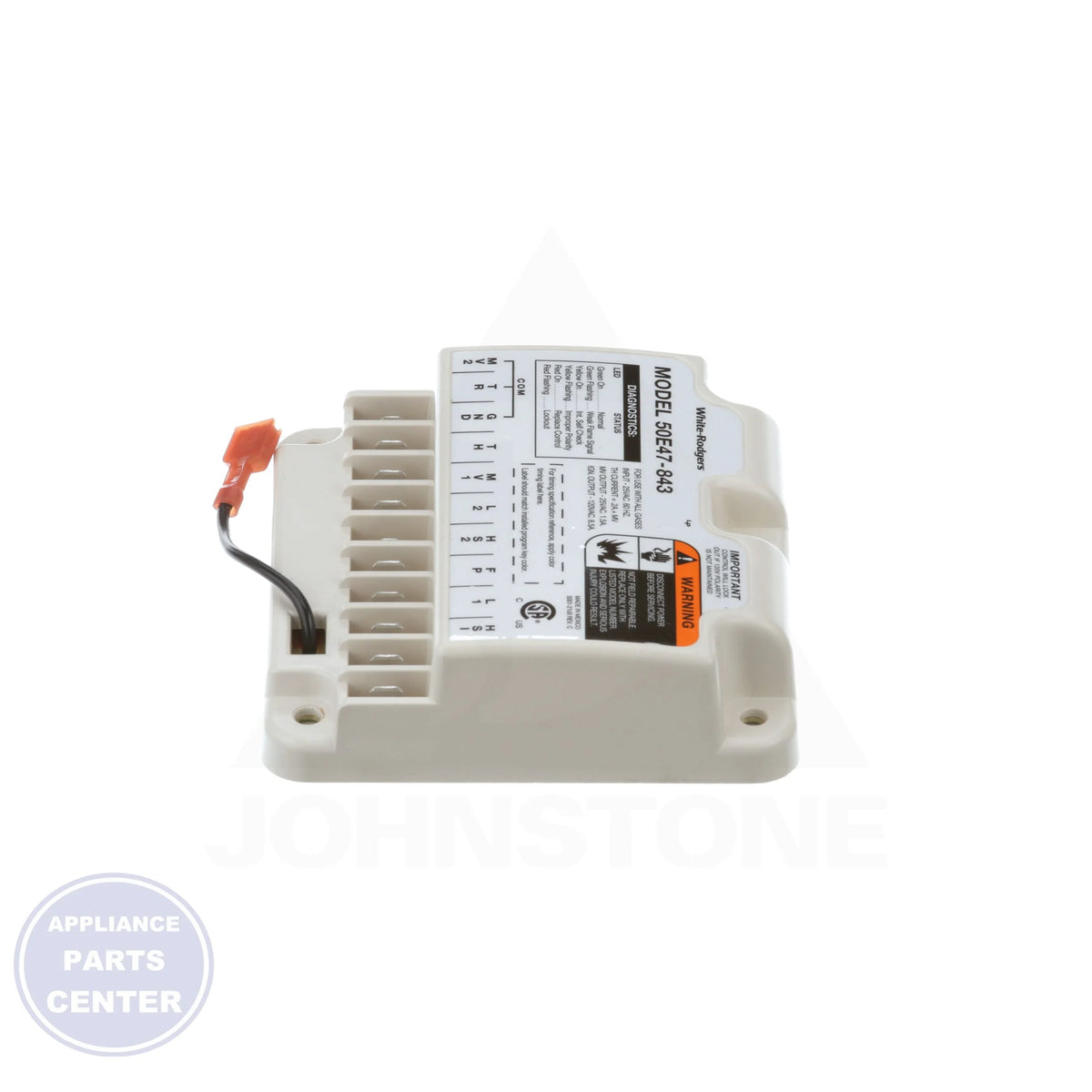 Universal Non-Integrated HSI Ignition Module 50E47-843 - Detailed view of valve relay: 1.5A @ 28VAC 50/60 Hz and ignitor relay: 1.52 115VAC 50/60 Hz