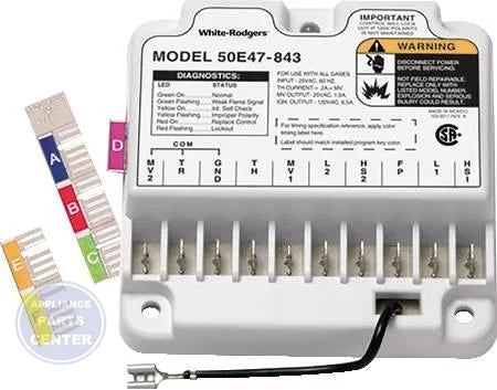 Universal Non-Integrated HSI Ignition Module 50E47-843 - Main view showing tri-colored LED indicator for L38-921 and L48-287 models