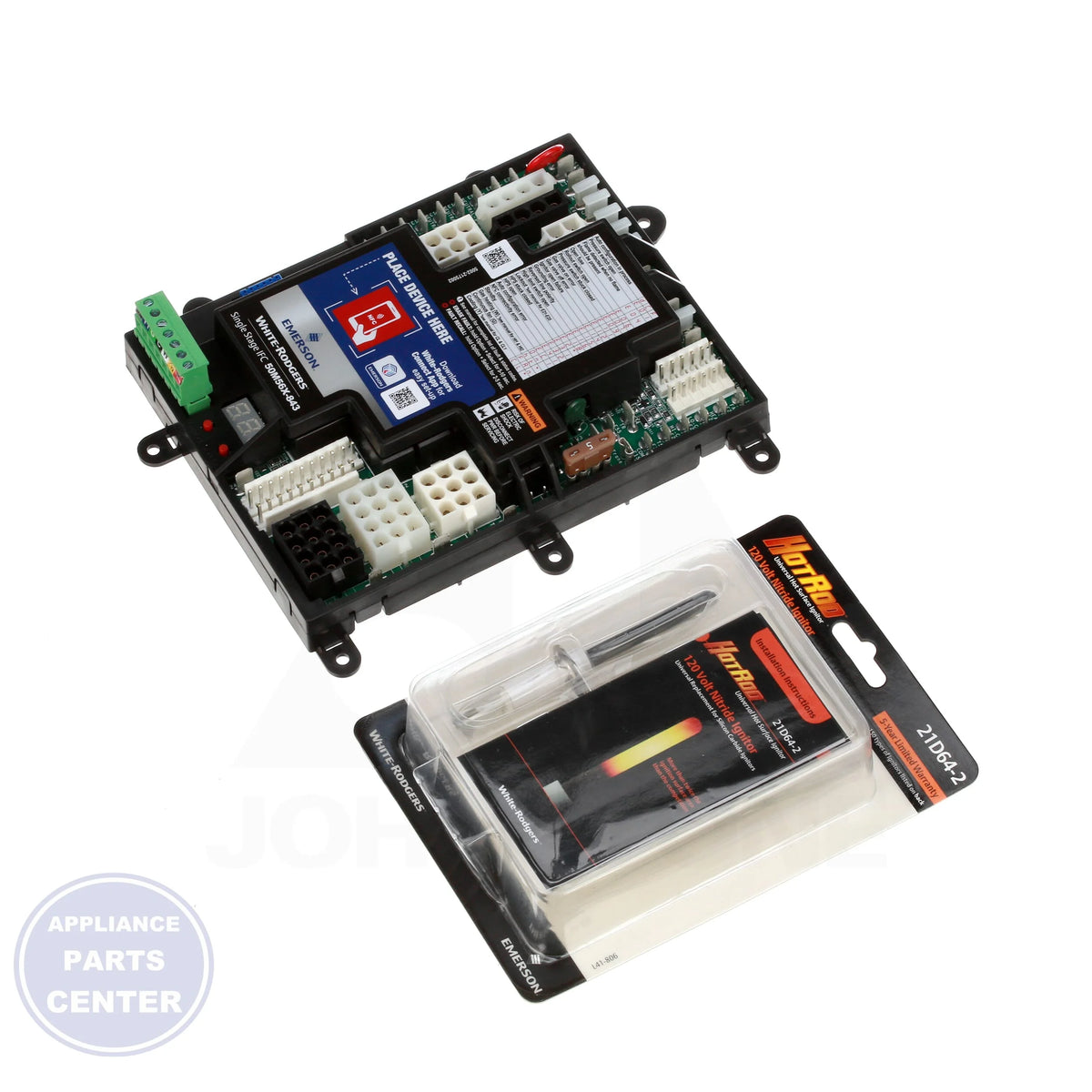 Universal Integrated Furnace Control 50M56X-843 - Detailed view of Universal Single Stage HSI Integrated Furnace Control