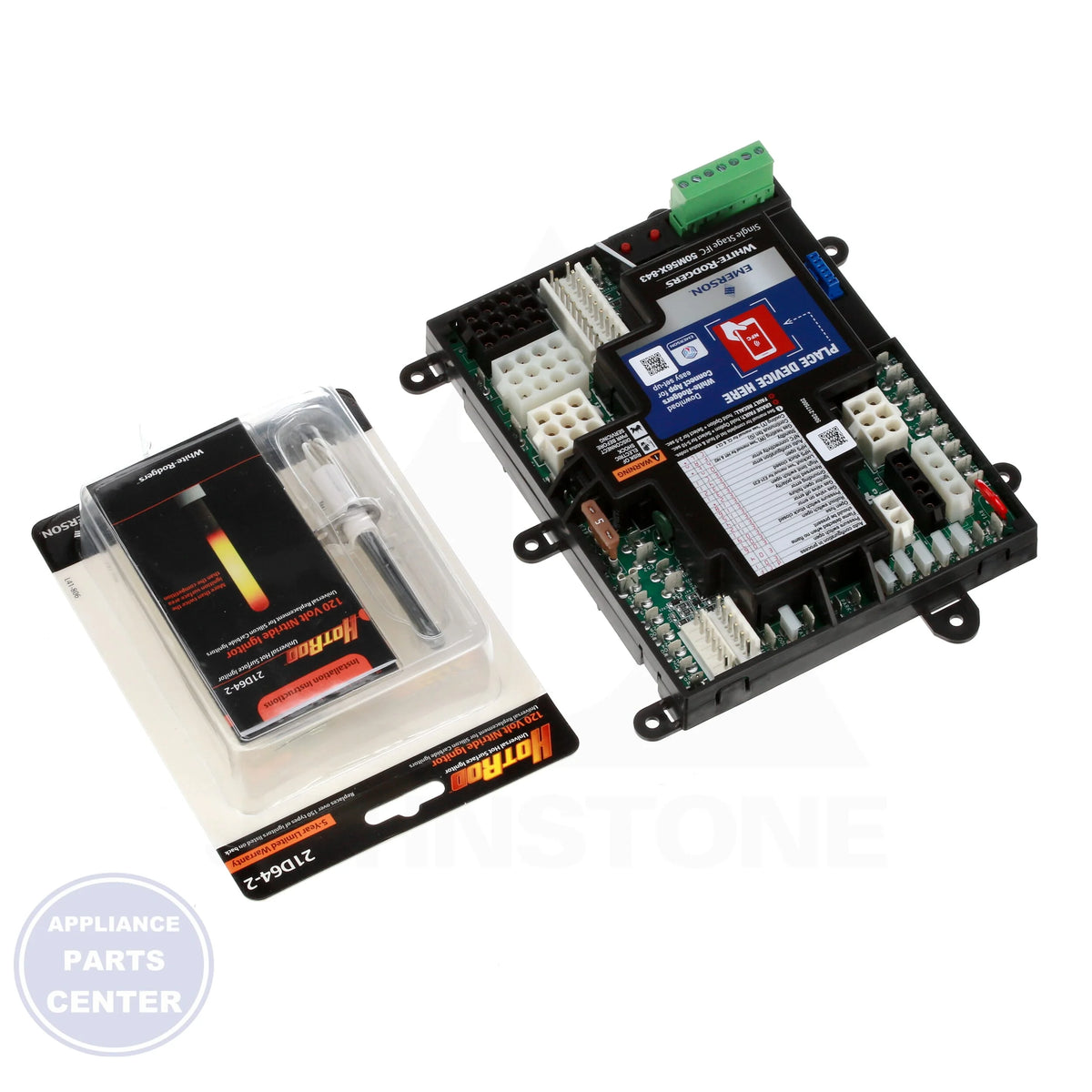 Universal Integrated Furnace Control 50M56X-843 - Side view with 120V Silicon Nitride Ignitor